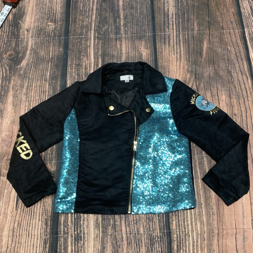 Disney D-Signed Descendants "Wickedly Fierce" Uma Moto jacket Girls Small